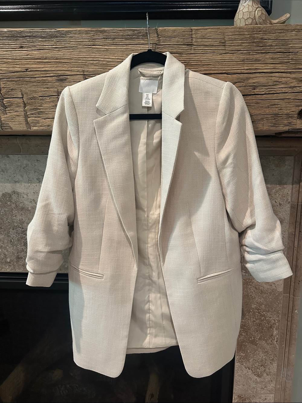 H&M Cream Textured Women’s Blazer